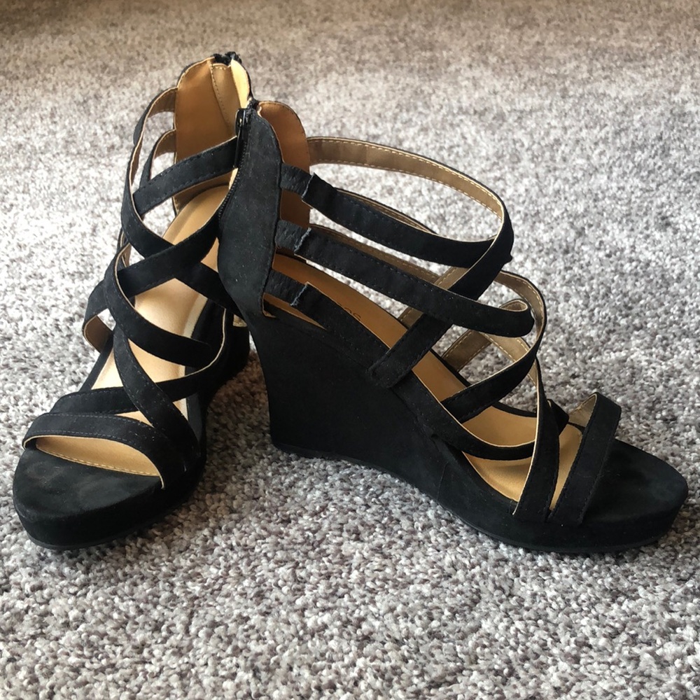 Maurices Black Wedges